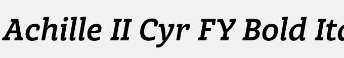 Achille II Cyr FY Bold Italic